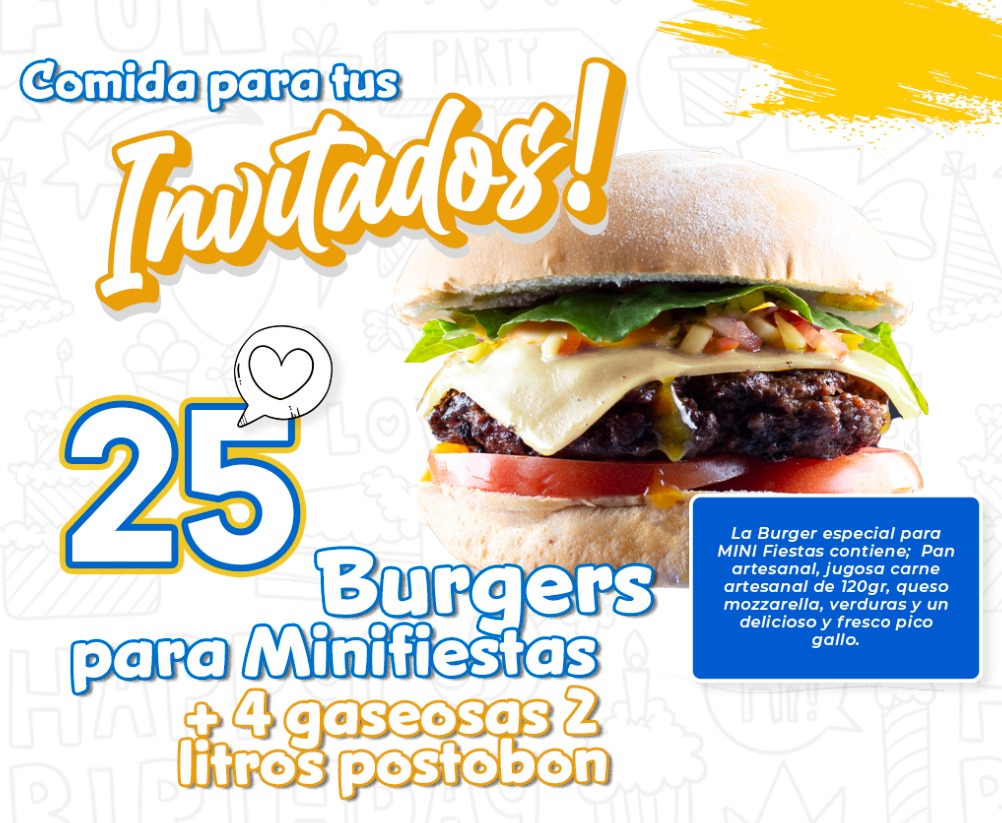 25 burgers para la Mini Fiesta